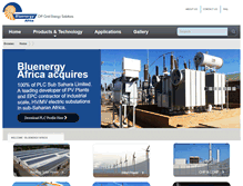 Tablet Screenshot of bluenergyafrica.com